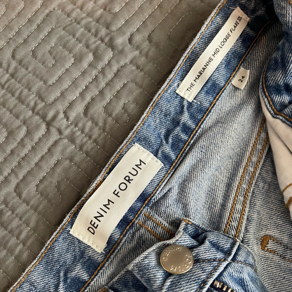 Denim Forum, the Marianne mid loose flare jeans